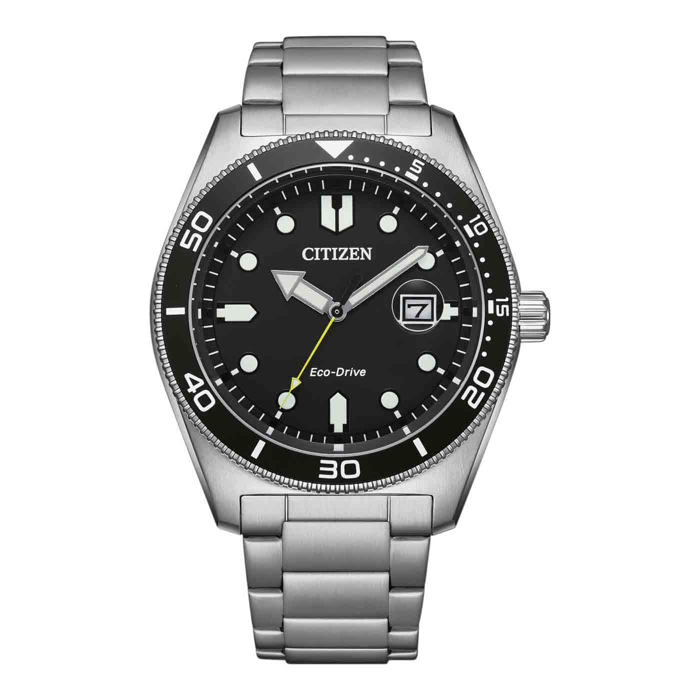 CITIZEN Eco-Drive με Ασημί Ατσάλινο Μπρασελέ AW1760-81E